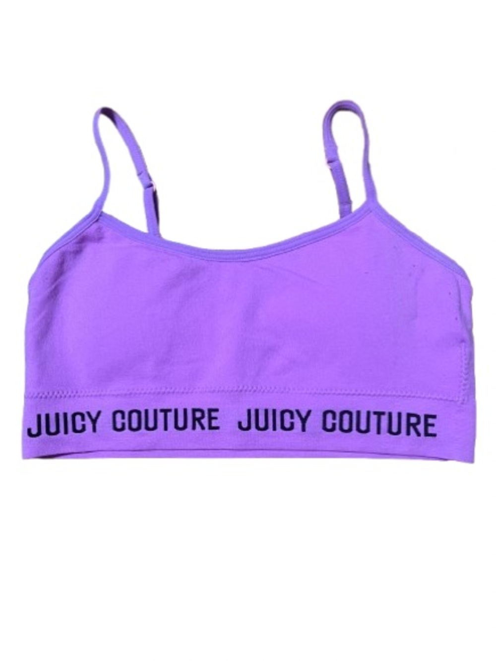 Juicy Couture Lavender Pink Logo Crop Padded Bralette Size Medium